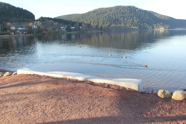 Le banc s'intègre parfaitement au paysage